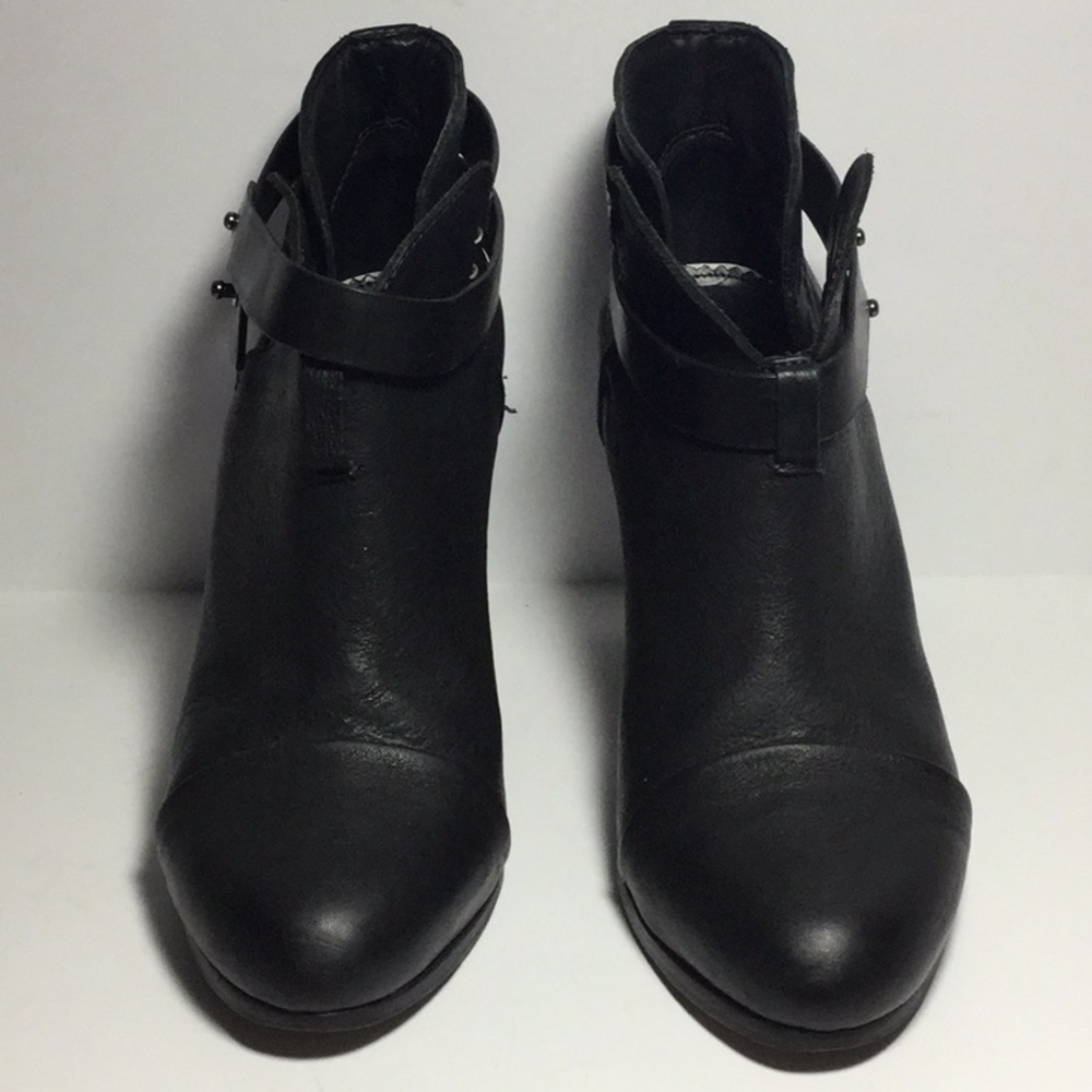 Rag and Bone Harlow Bootie Black Leather Sz 40 US9